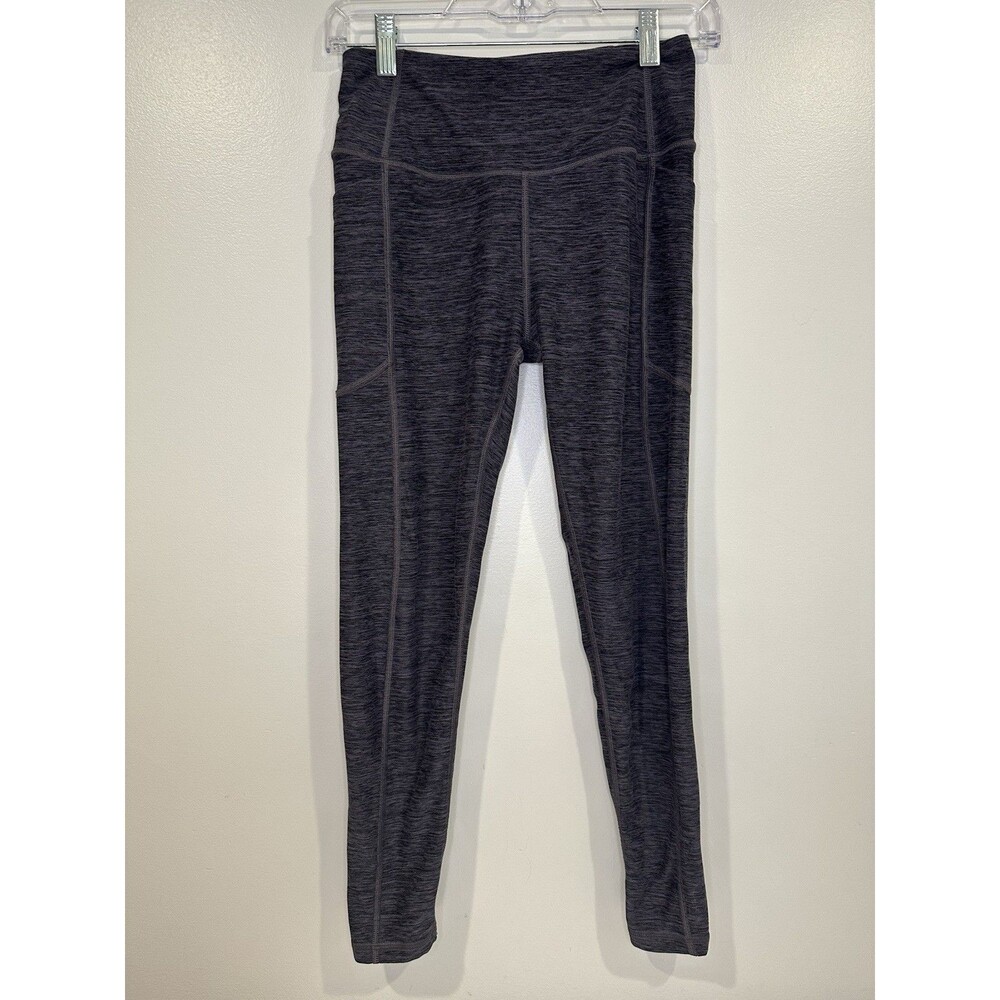 Victorias Secret Womens Leggings 6 Purple Space Dye Compression Gym Athletic